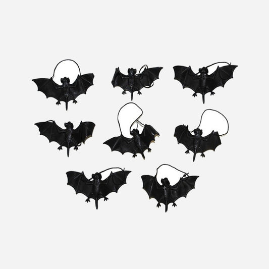 Lot de 8 chauve-souris 8 cm
