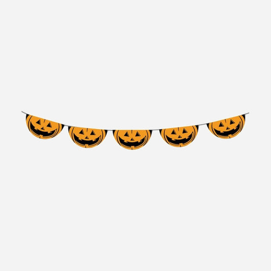 Guirlande 6 citrouilles Halloween 5,5 m