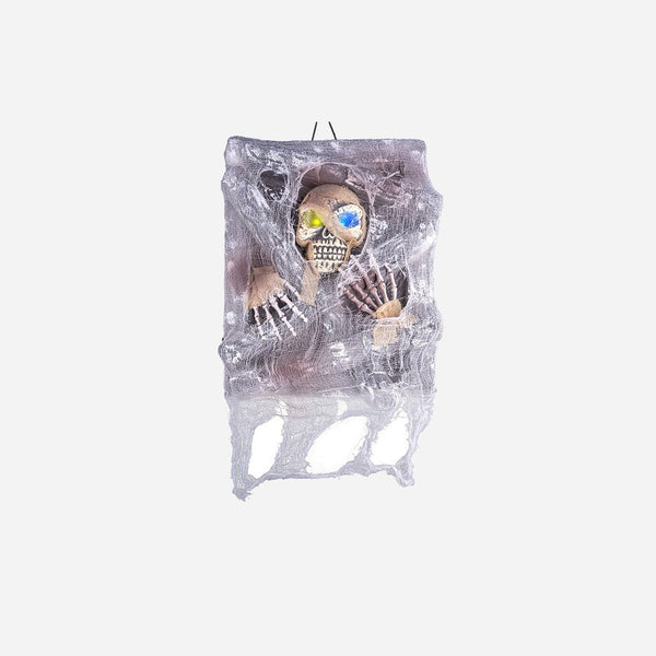 Décoration murale squelette lumineux 42 × 34 cm