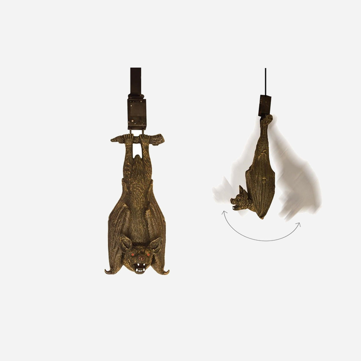 Chauve-souris suspendue lumineuse sonore et motorisée 60 cm