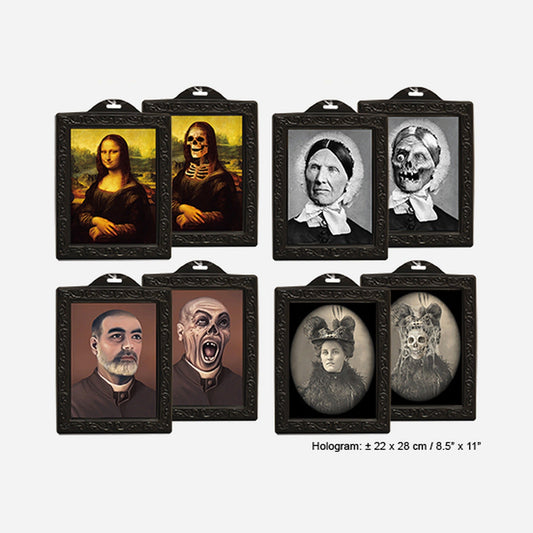 Tableau d'horreur holographique assorti 28 × 22 cm