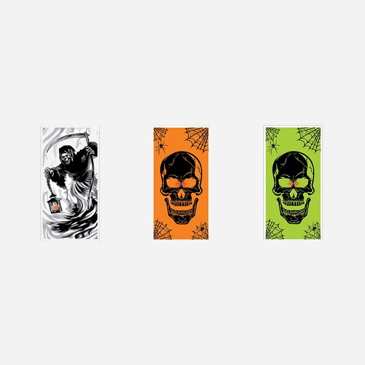 Décoration de porte lumineuse Halloween 76x152 assorti