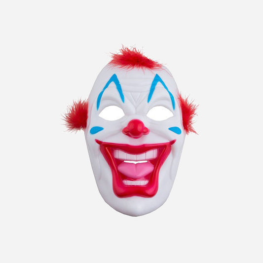 Masque de clown démoniaque avec cheveux