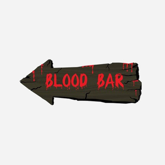 Décoration murale halloween "Blood Bar" 50 cm