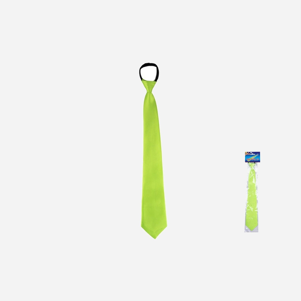 Cravate fluo néon vert 43 cm fantaisie