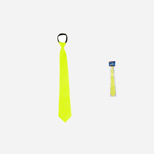 Cravate néon fluo jaune fantaisie