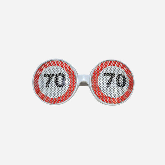 Lunettes gag grille 70 ans