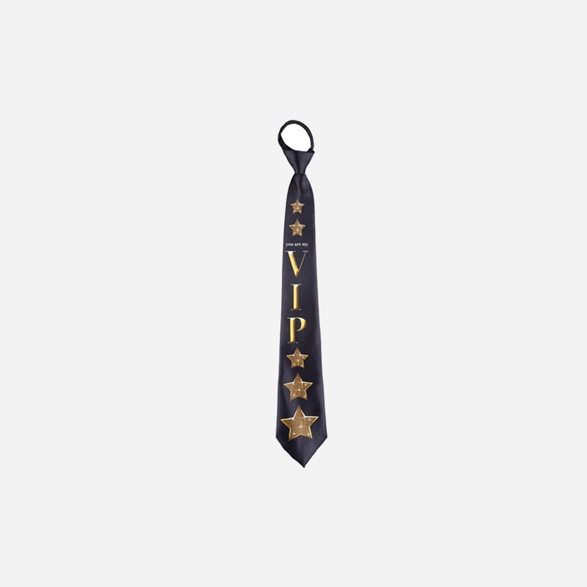 Cravate VIP noire 50 cm