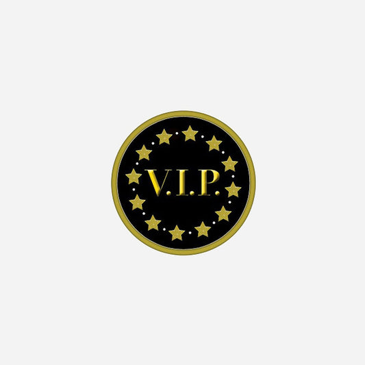 Lot de 6 sous-verre magnétique VIP 12 cm