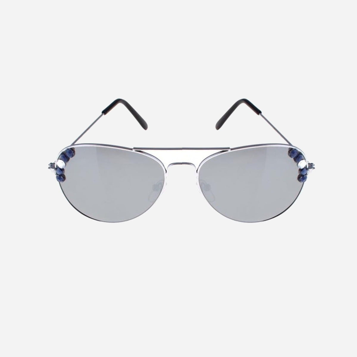 Lunettes pilote miroir avec strass