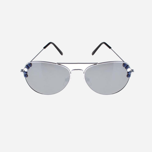 Lunettes pilote miroir avec strass