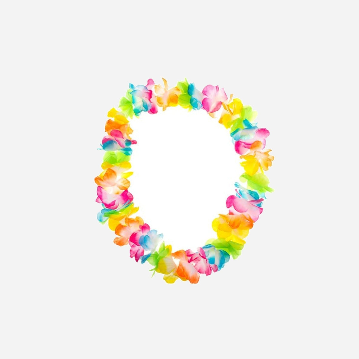 Collier de fleurs tahiti fluo multicolore 60 mm