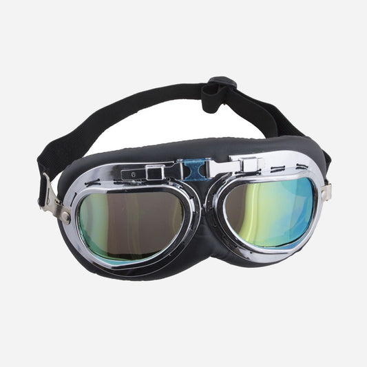 Lunettes pilote rétro argent adulte