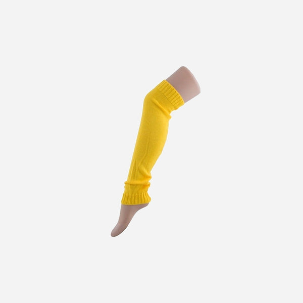 Paire de jambière tricotée jaune adulte 60 cm