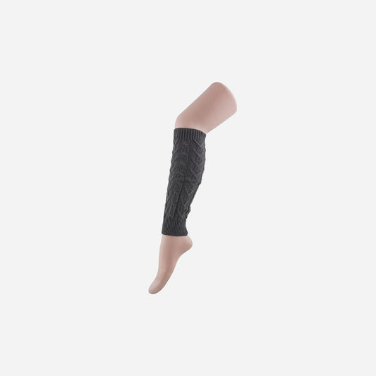 Paire de jambière tricotée noire adulte 40 cm