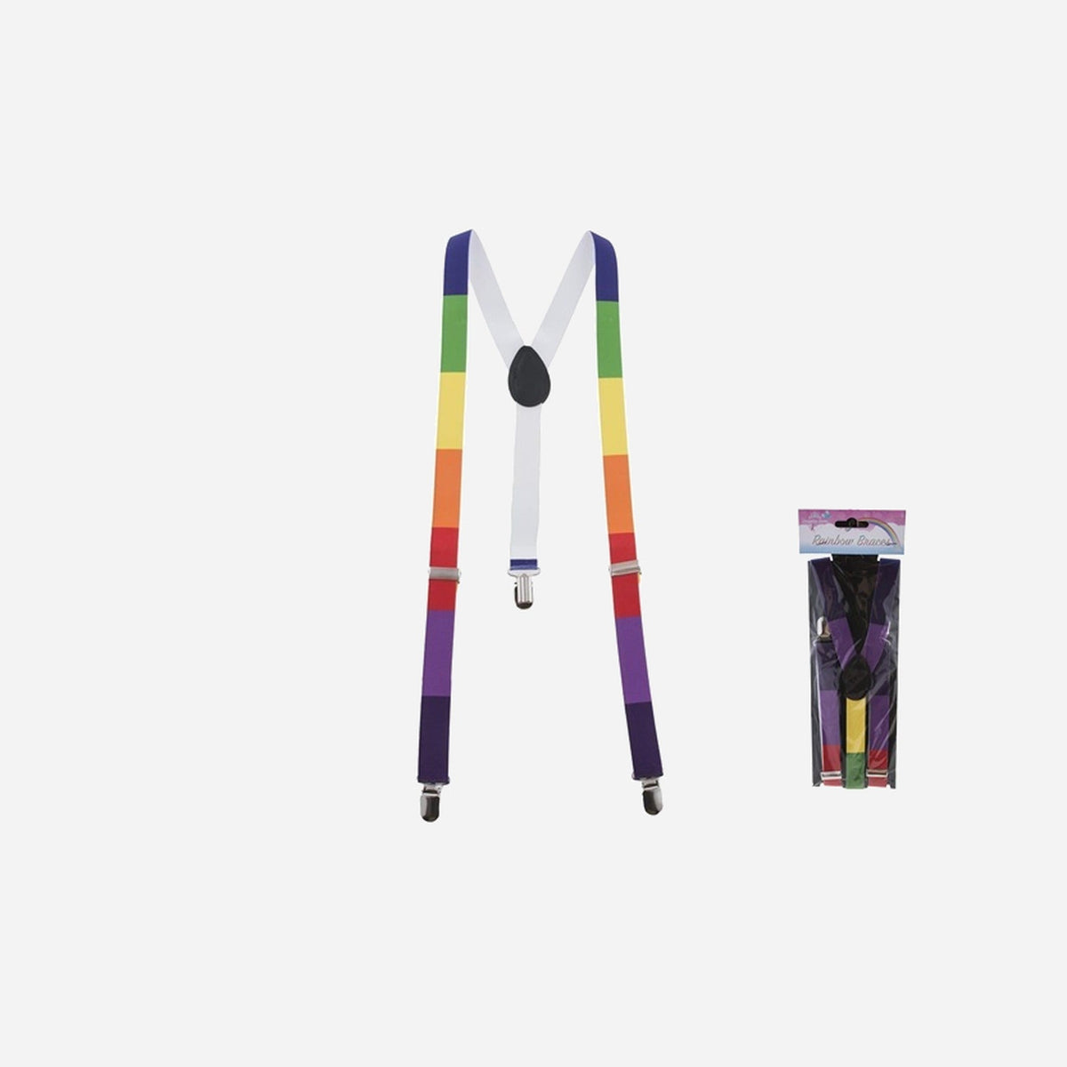 Bretelles motif rainbow arc en ciel