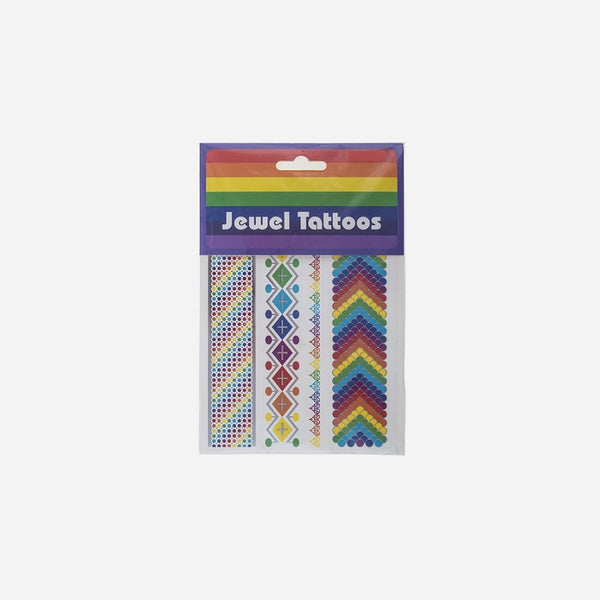 Carte tatouages arc en ciel/rainbow motifs variés