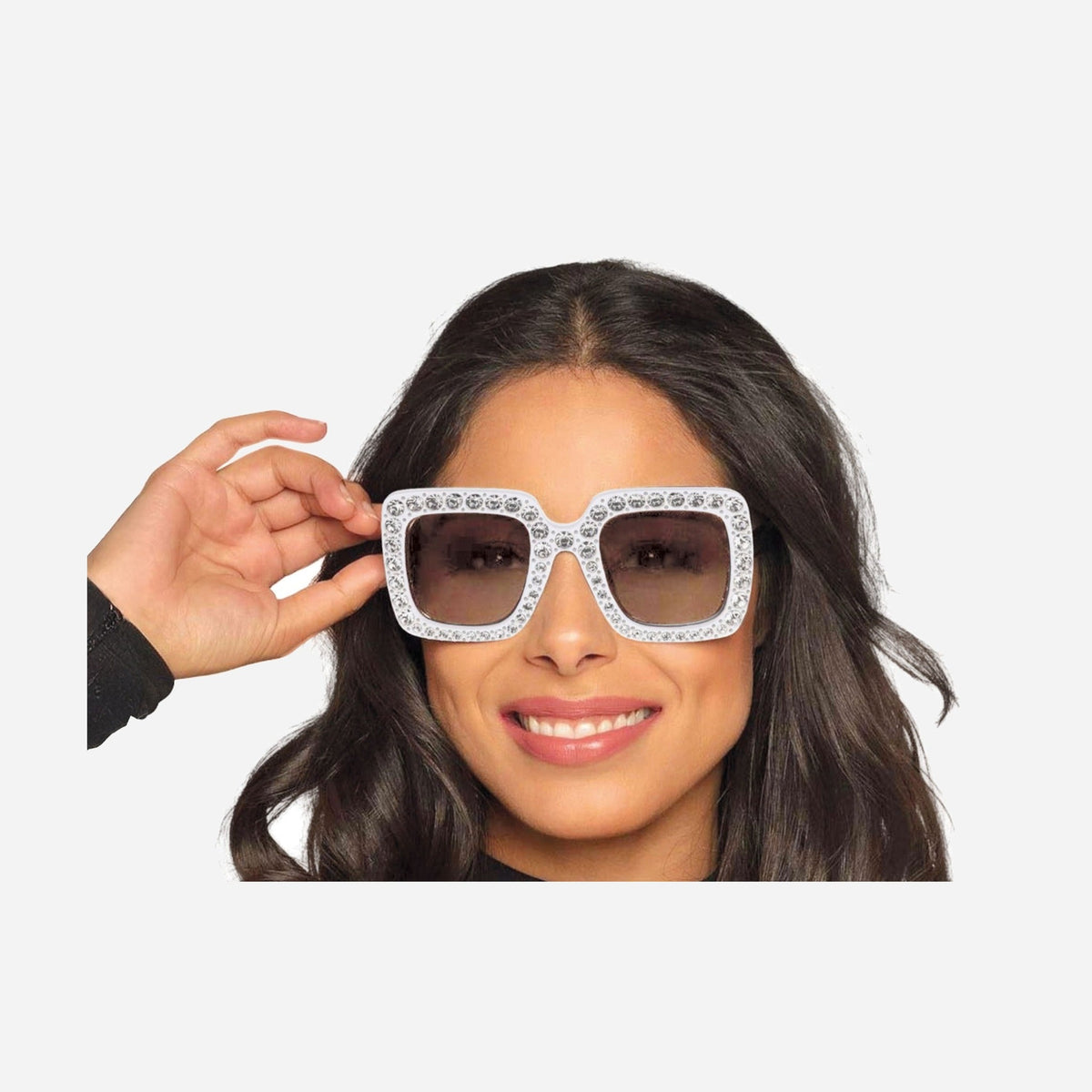 Lunettes vintage avec effet strass adulte