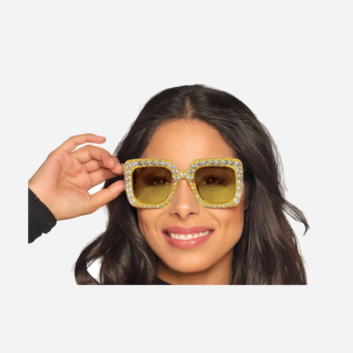 Lunettes vintage avec effet strass adulte