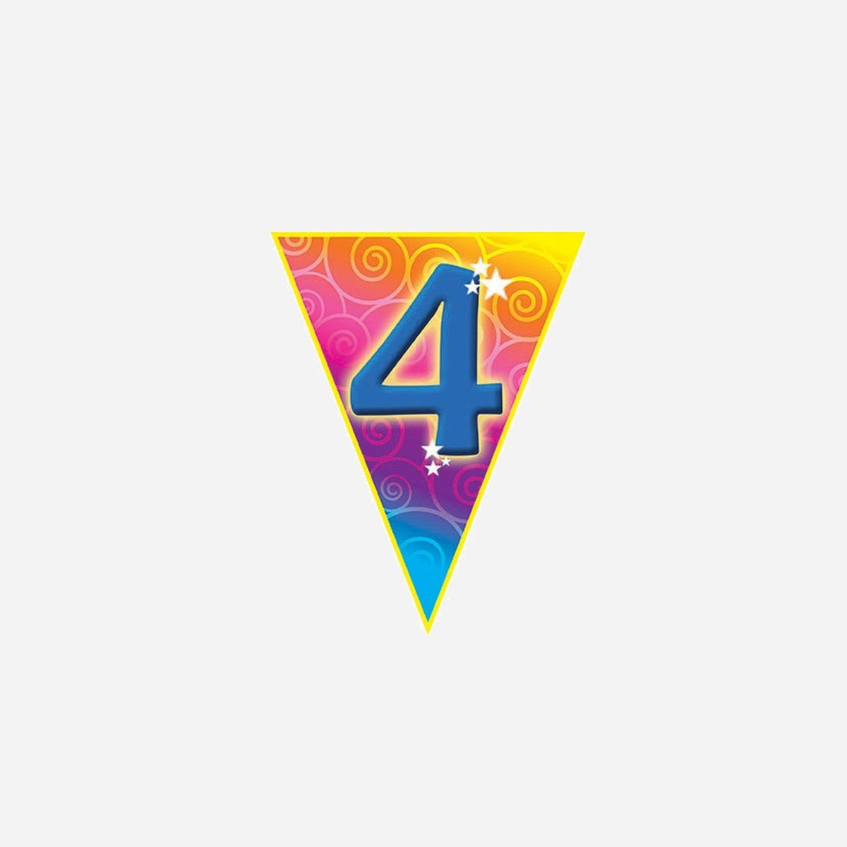 Guirlande 10 fanions "4" 5 m