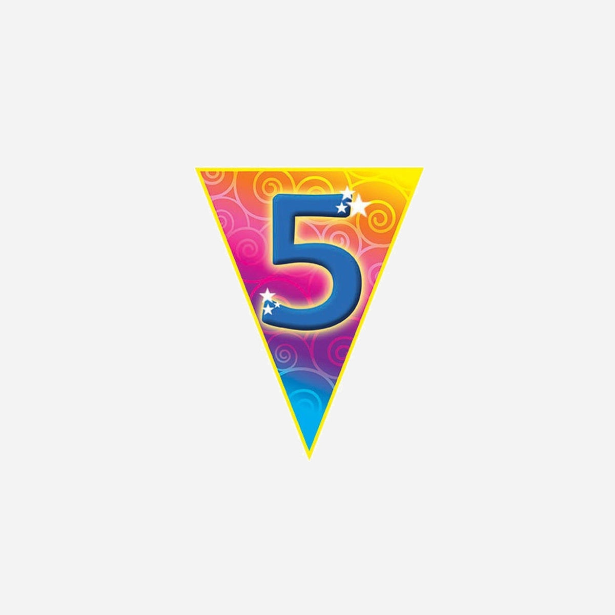 Guirlande 10 fanions "5" 5 m