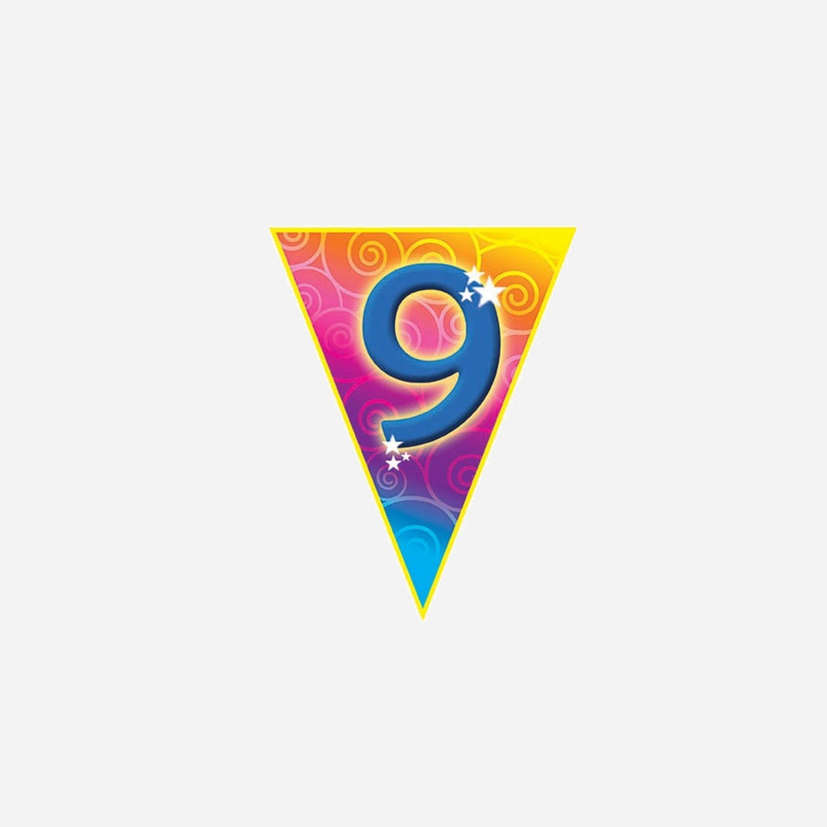 Guirlande 10 fanions "9" 5 m