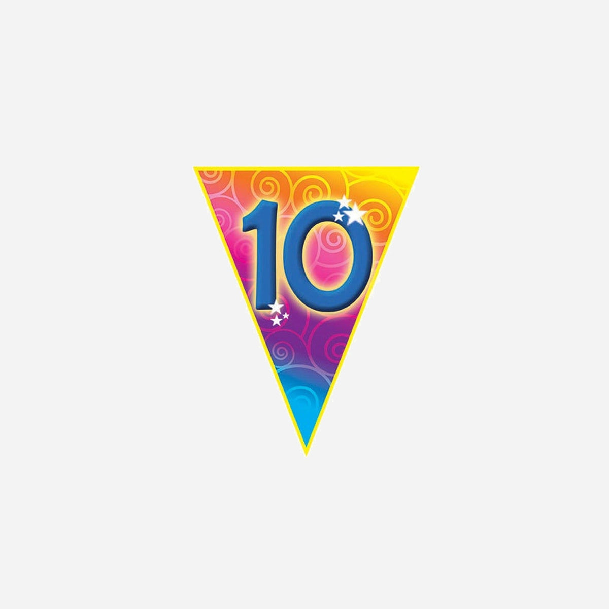 Guirlande 10 fanions "10" 5 m