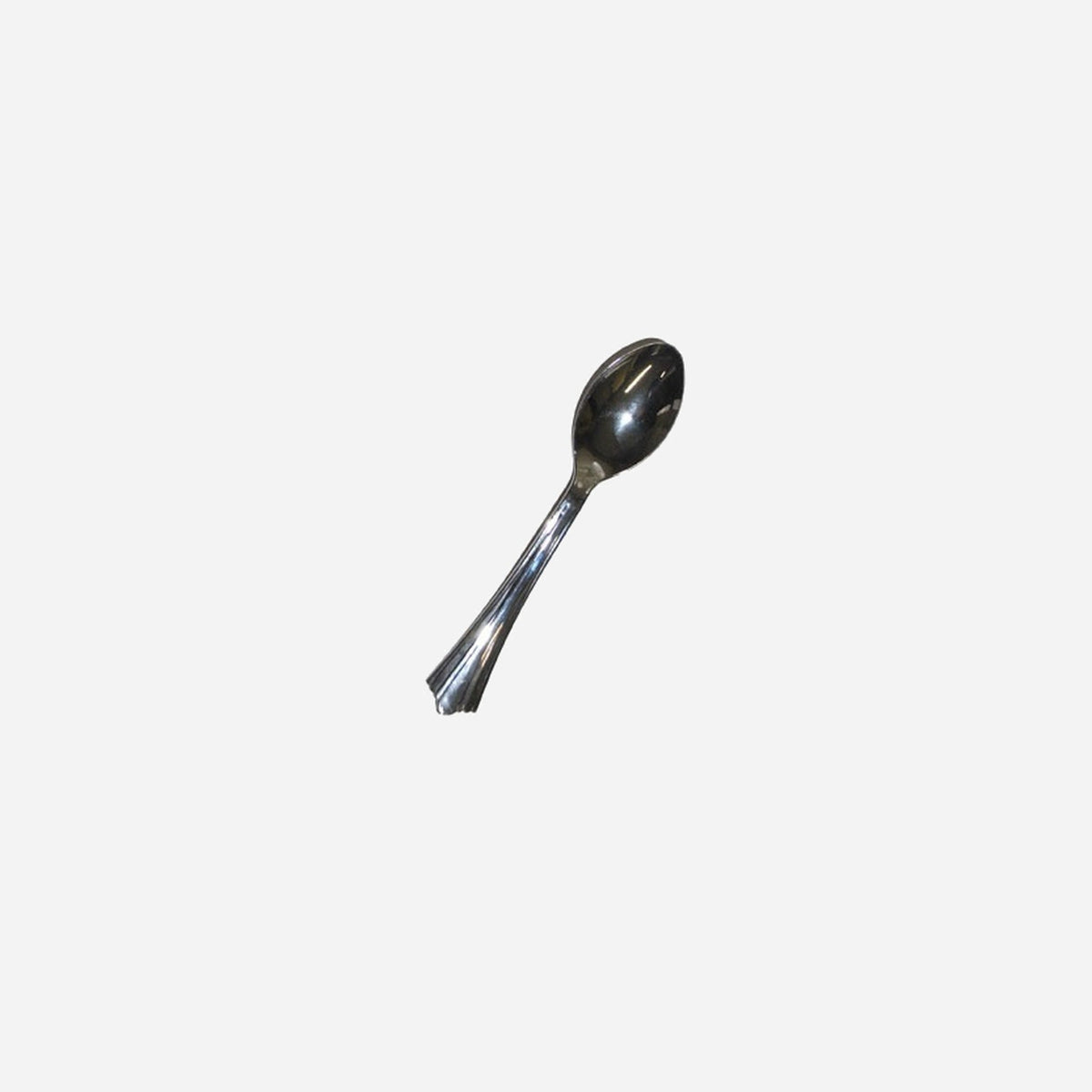 Lot de 12 petites cuillères en plastique 14 cm argent