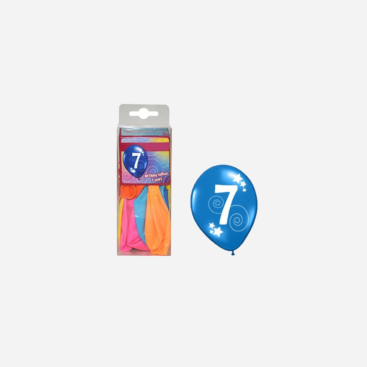 Lot de 12 ballons "7" 30 cm