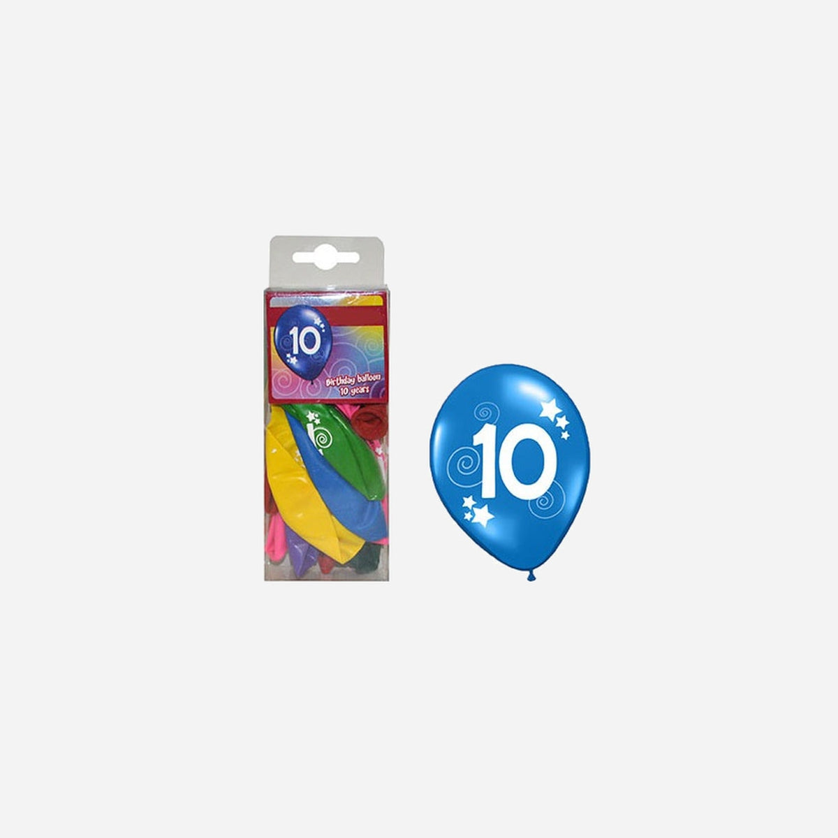 Lot de 12 ballons "10" 30 cm