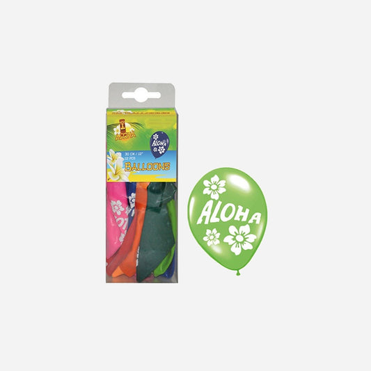 Lot de 12 ballons Aloha 30 cm