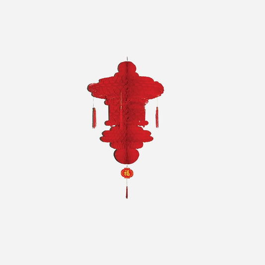 Lanterne chinoise rouge 90 × 60 cm