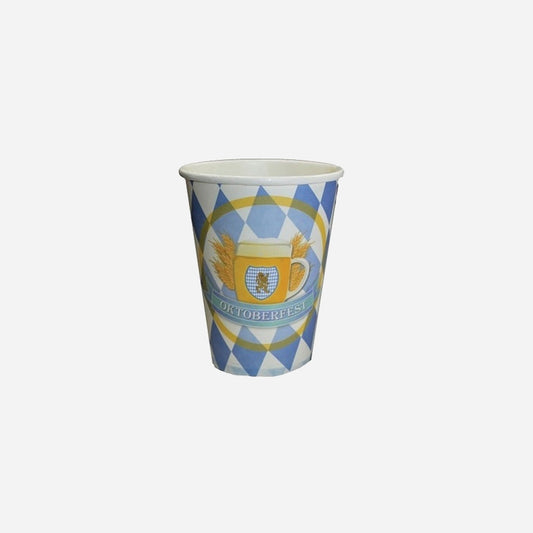 Lot de 8 gobelets Oktoberfest en carton 25 cl