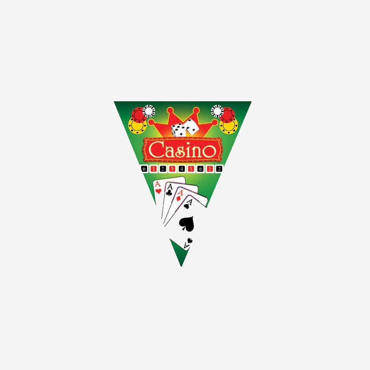 Guirlande 10 fanions casino 5 m