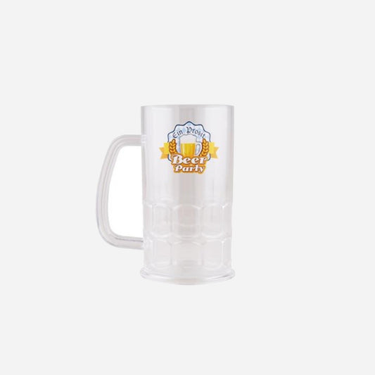 Chope de bière transparente Beer Party 14 cm 50 cl