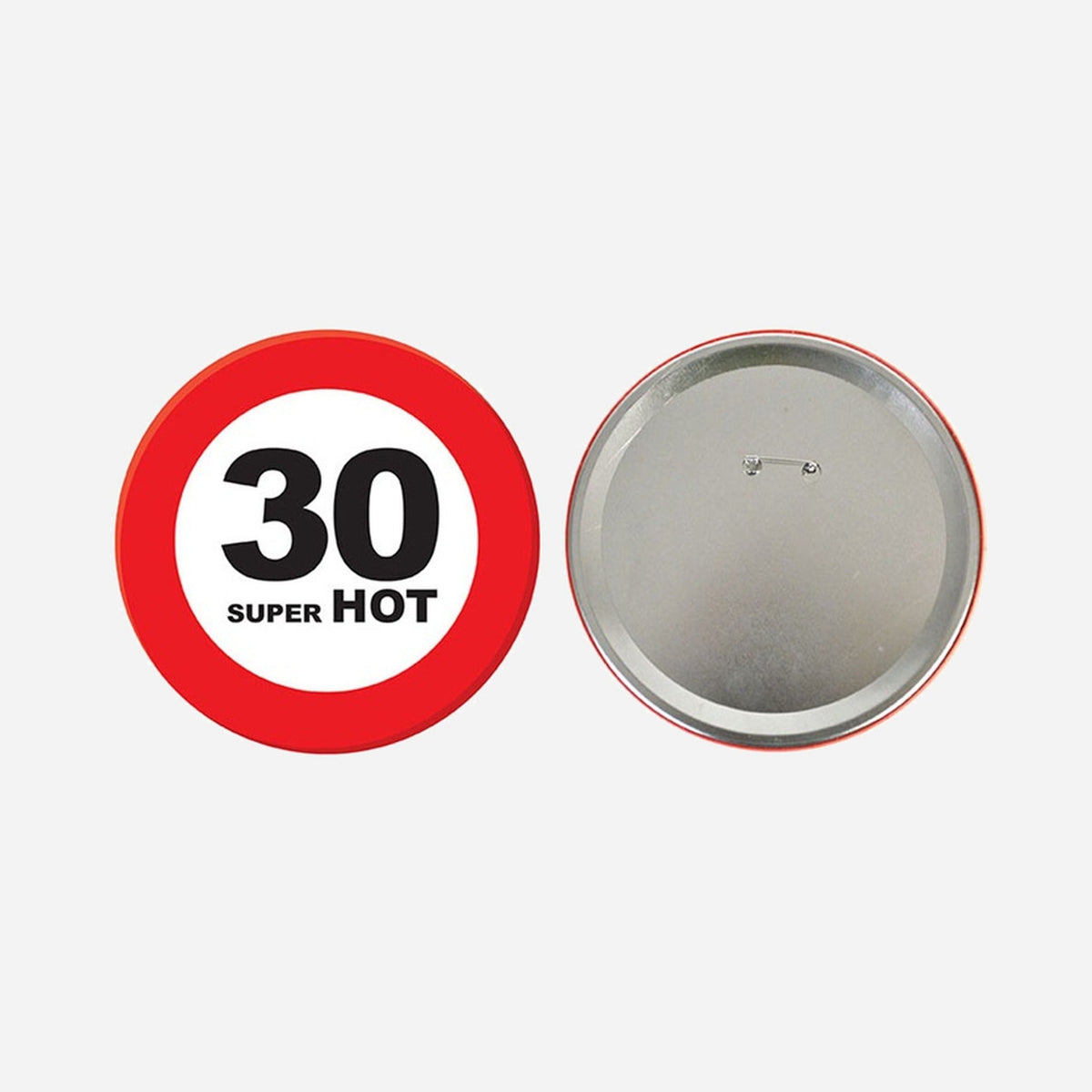 Badge métallique géant 30 ans 15 cm