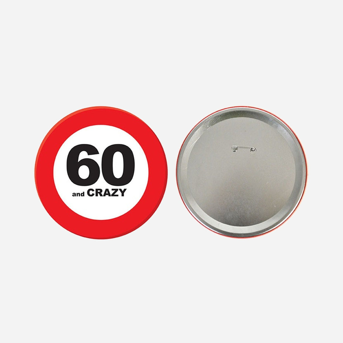 Badge métallique géant 60 ans 15 cm