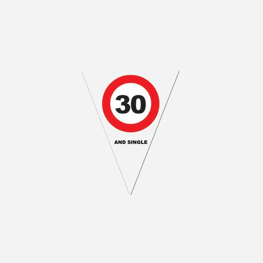 Guirlande 10 fanions 30 ans 5 m