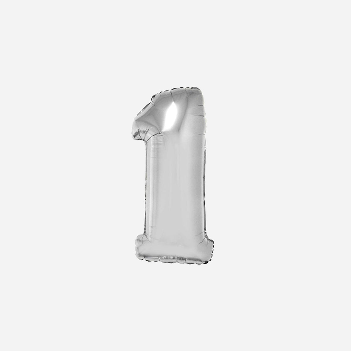 Ballon chiffre "1" en aluminium argent 80 cm