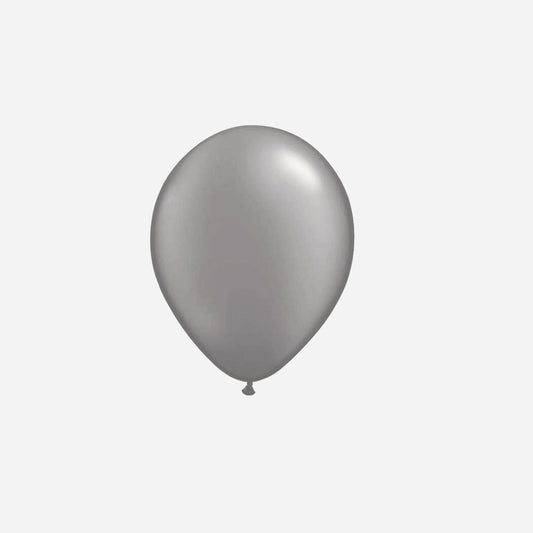 Ballon latex métallisé argent 29 × 40 cm