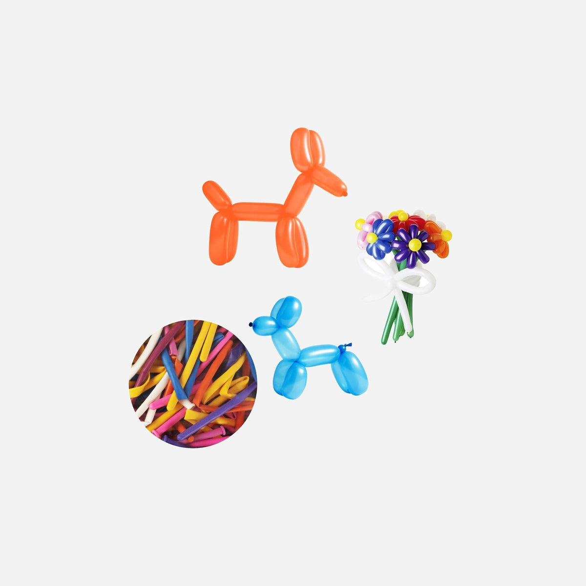 Lot de 100 ballons à modeler 1m40 x diamètre 50 mm