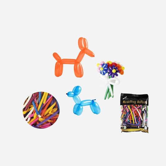 Lot de 100 ballons à modeler 1m55 x diamètre 50 mm