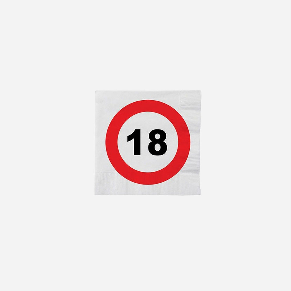 Lot de 16 serviettes "18 ans" en papier 33 cm