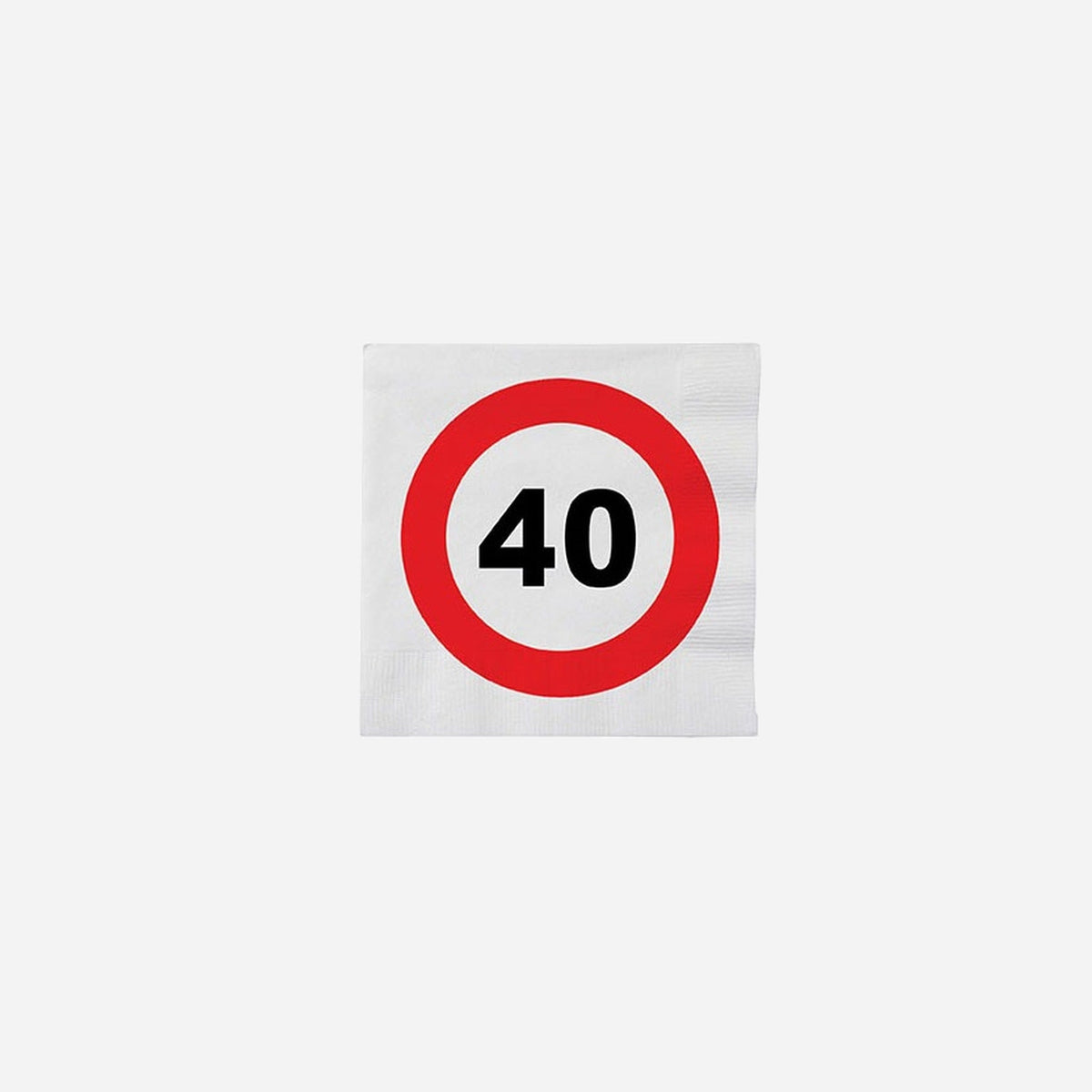 Lot de 16 serviettes "40 ans" en papier 33 cm
