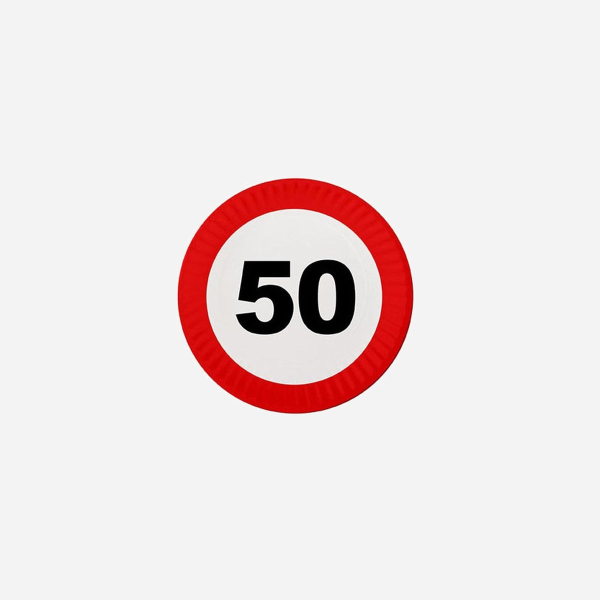 Lot de 8 assiettes "50 ans" en carton 23 cm