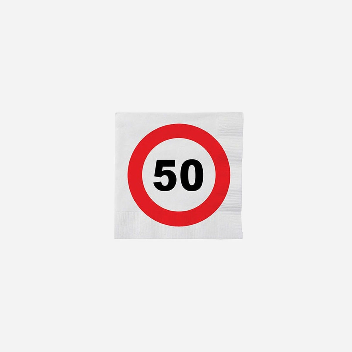 Lot de 16 serviettes "50 ans" en papier 33 cm