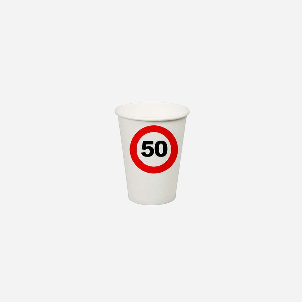 Lot de 8 gobelets "50 ans" en carton