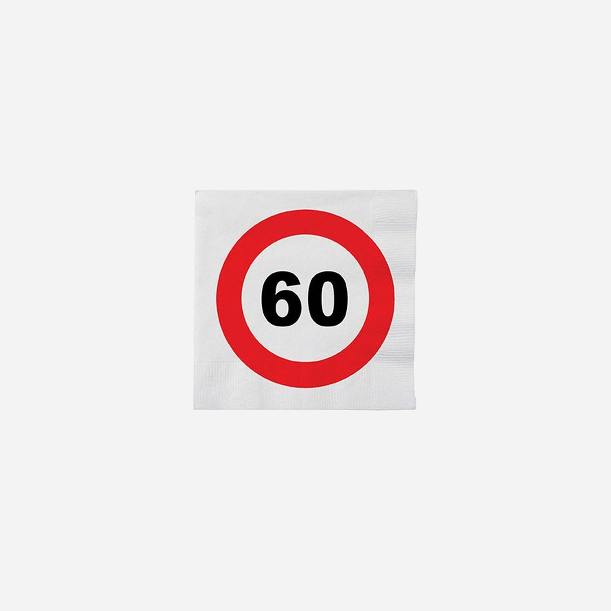 Lot de 16 serviettes "60 ans" en papier 33 cm