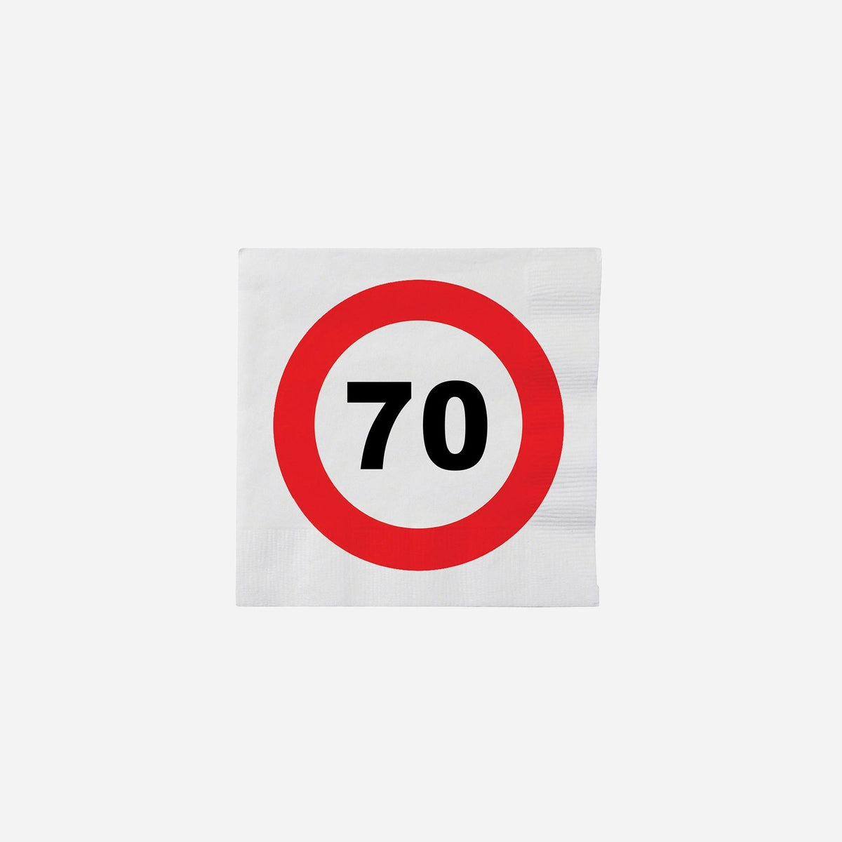 Lot de 16 serviettes "70 ans" en papier 33 cm
