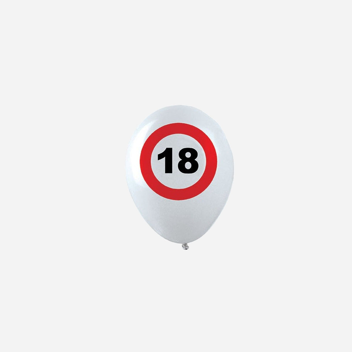 Lot de 12 ballons 18 ans blanc